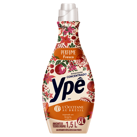 Amaciante de Roupas Concentrado Ypê Loccitane Au Brésil Ninfa das Águas 1,5L