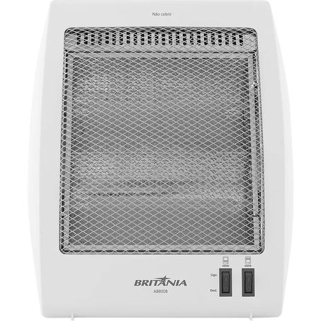 Aquecedor de Ar Britânia Halógeno - 2 Níveis de Potência - Proteção Contra Sobreaquecimento - 127v - Ref. 61951005