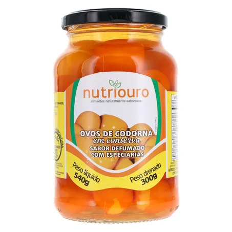 OVO DE CODORNA DEFUMADO NUTRIOURO VD 300G 360-0