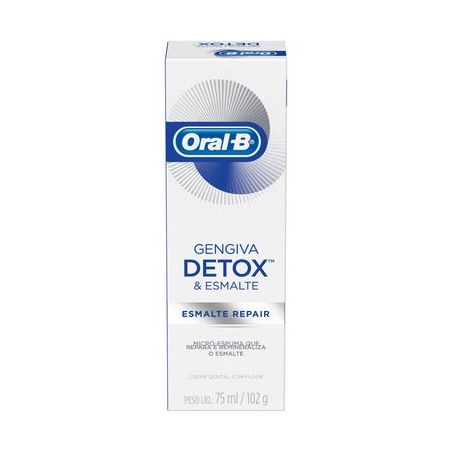 Creme Dental Esmalte Repair Oral-b Gengiva Detox Caixa 102G