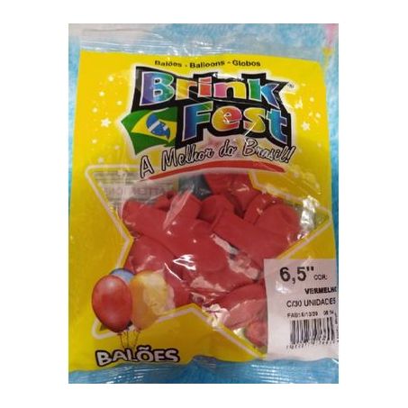 Balao brink fest latex 6.5 vermelho c/10*