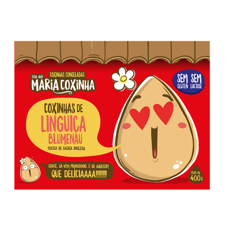 Coxinha Maria Coxinha Sabor Linguiça Blumenau Congelada 400g