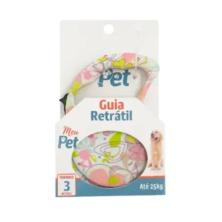 Guia retrátil meu pet 3m