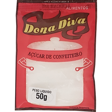Açúcar Dona Diva Confeiteiro Sachê 50g 
 