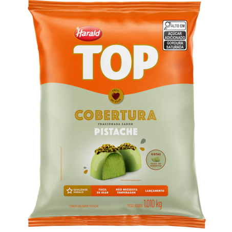 Cobertura harald 1.01kg gotas top fracionada pistache