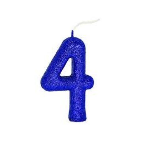 Vela de Aniversário Regina Cintilante Azul N4 1UN