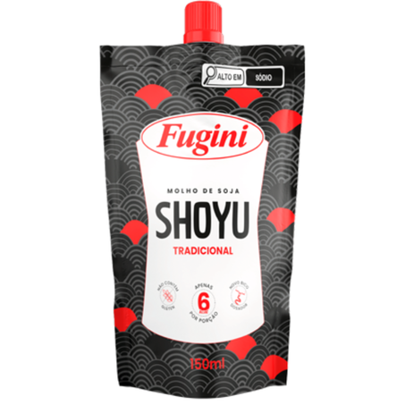 Molho shoyu fugini 150ml sache bico