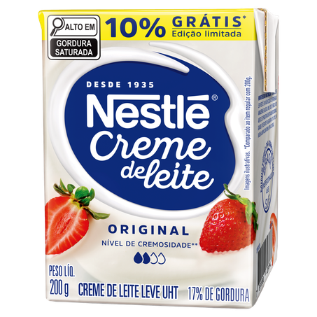 Creme Leite Nestle Original 10% Grátis Tp 200g 
  360-1