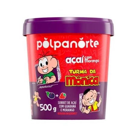 Açaí mix morango turma da mônica polpa norte 500g