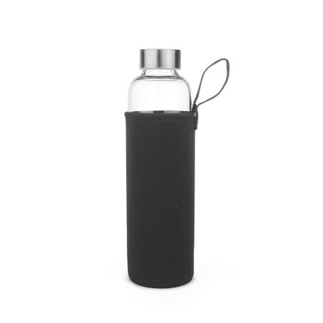 Garrafa M1 Vidro Preta Sleeve 550ml
