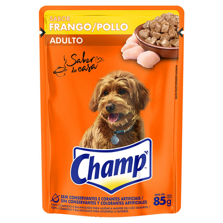 Ração Champ 85g - Adulto - Frango - Sachê