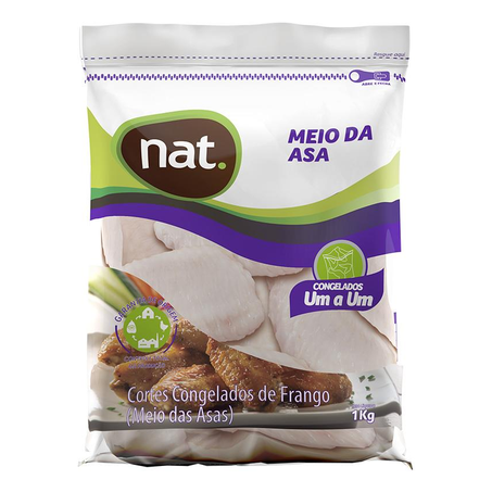 Meio da Asa de Frango Congelada Nat