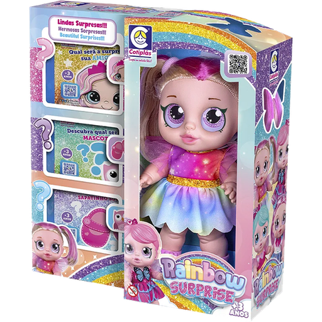 Boneca cotiplas surprise rainbow 2708