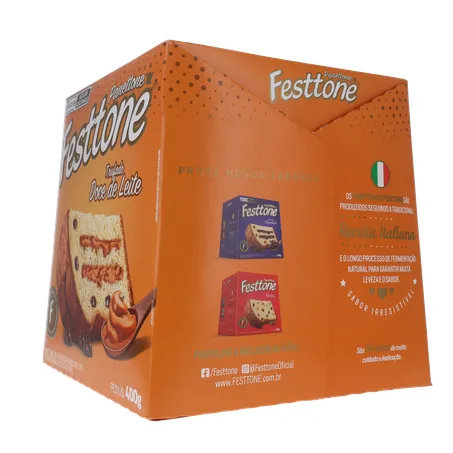 Panettone Festtone Trufado Doce De Leite 400G 360-24