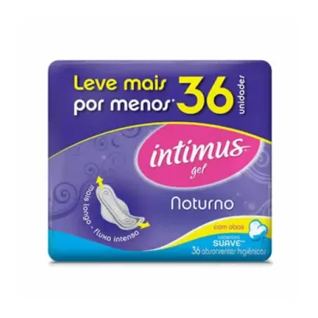 Absorvente intimus c/abas suave noturno 30un
