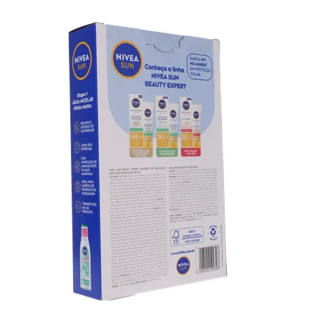 Kit nivea protetor solar fps60 50ml + água micelar 200ml 360-14