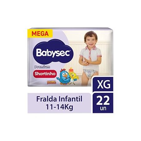 FRALDA BABYSEC SHORT MEGA XG 22UN