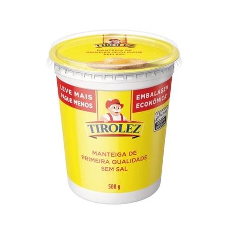 Manteiga Tirolez Sem Sal Pote 500g