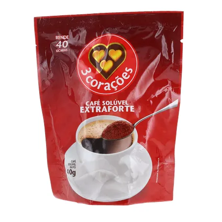 Café Solúvel 3 Corações Extra Forte Rf 40g 360-1