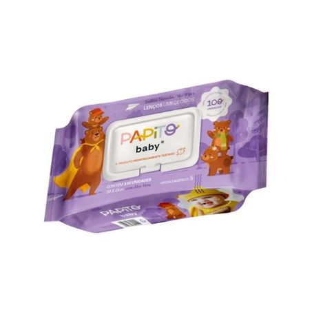 LENÇOS UMEDECIDOS PAPITO BABY ALOE VERA PACOTE C/100UNID