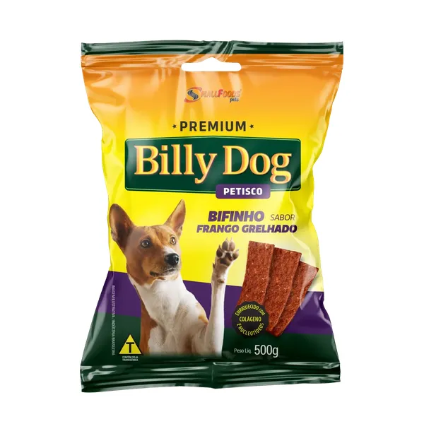 Bifinho Billy Dog Frango Grelhado 500g | Centro de Compras Zaleski