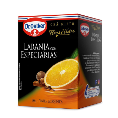 Chá Dr Oetker Laranja com Especiarias Embalagem 30G