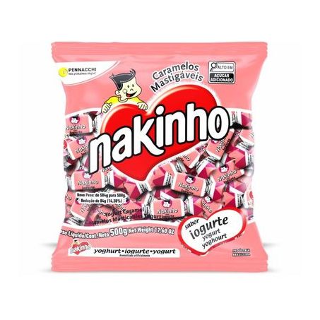 Bala Nakinho 500g Caramelo Iogurte