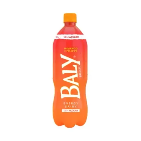 Energetico Baly 1l Sem Acucar Morango e Pessego