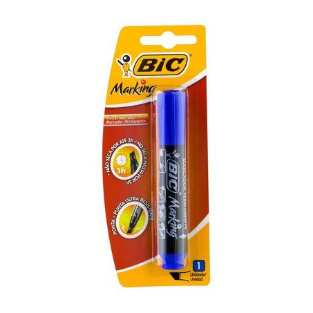 Marcador Permanente Bic Marking - Recarregável - Azul