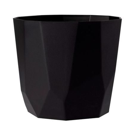 Vaso Cachepot Diamante West Preto 16x15cm