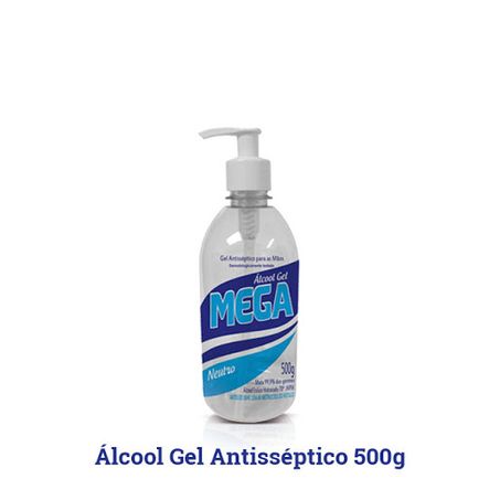 ALCOOL GEL MEGA PARA MAOS 70.0 500G
