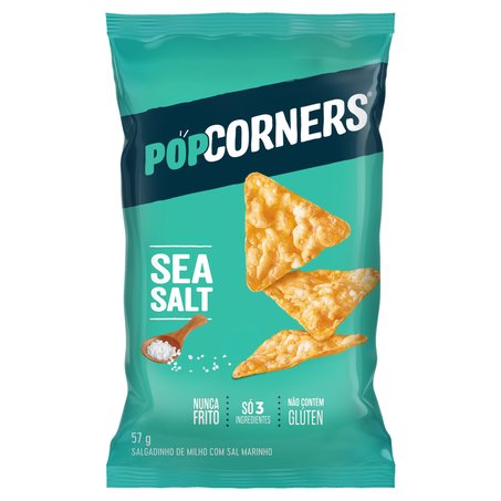 Salgadinho Popcorners Sea Salt Pacote 57g 
 