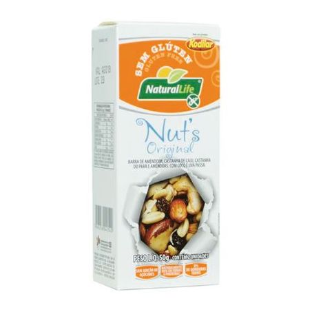 BARRINHA NATU LIFE NUTS S/GLUT 50G ORIGINAL