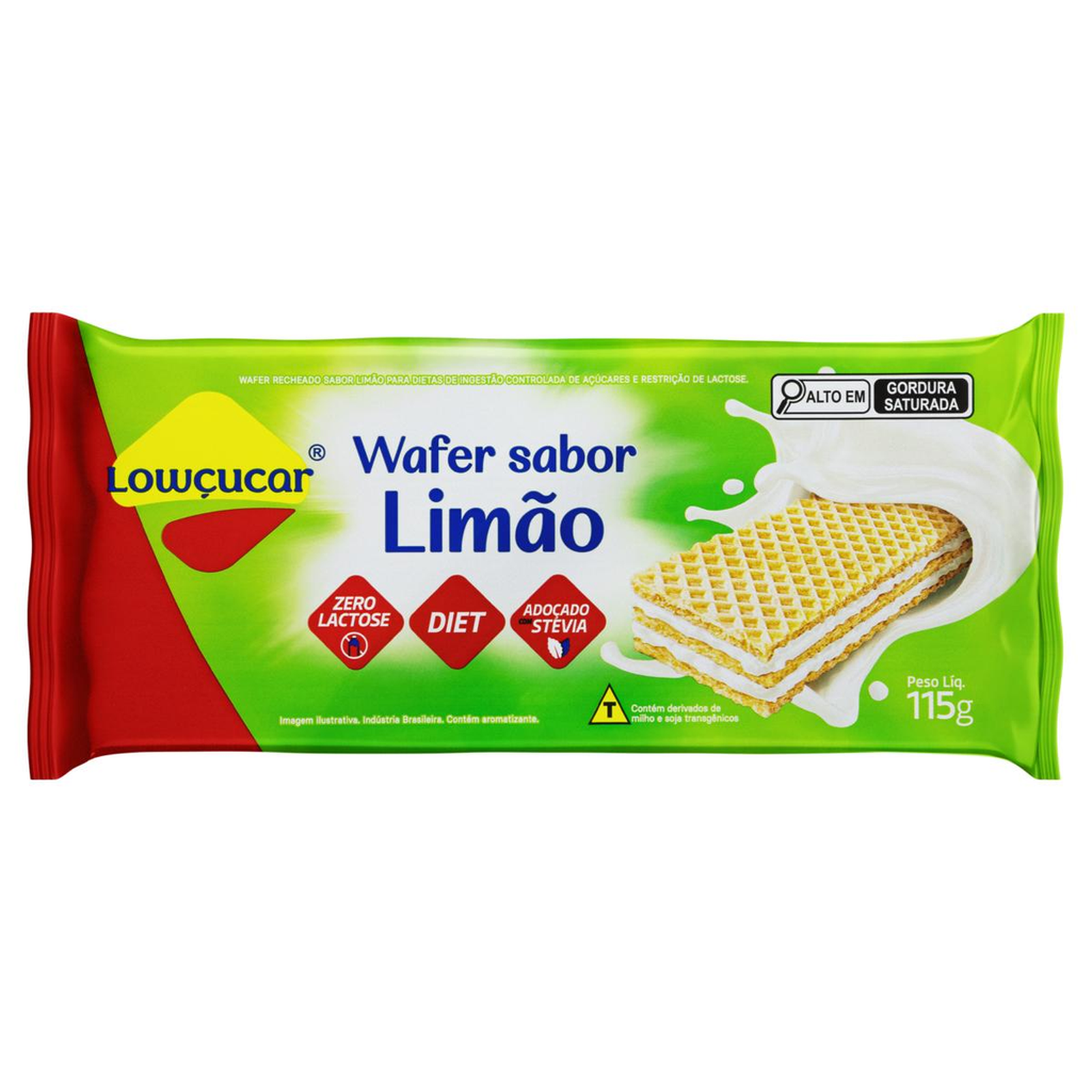 Biscoito Wafer Lowçucar 115g - Diet - Limão