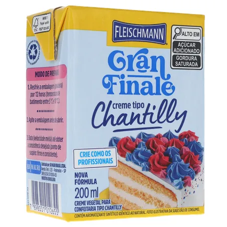 Creme Chantilly Fleischmann Gran Finale 200ml 360-33