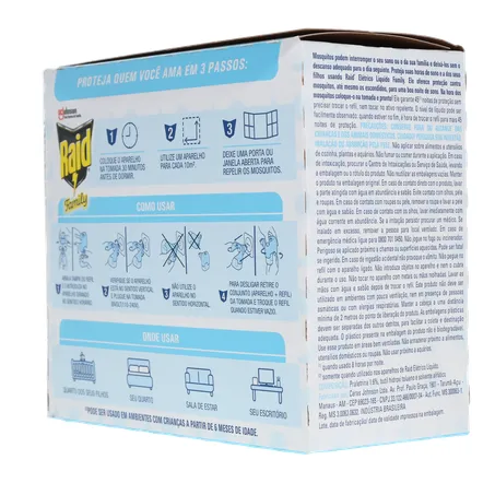 Repelente Raid Family Sem Cheiro Aparelho com Refil 32,9Ml 360-23