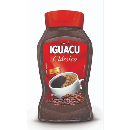 CAFÉ SOLÚVEL IGUAÇU CLÁSSICO VIDRO 160G