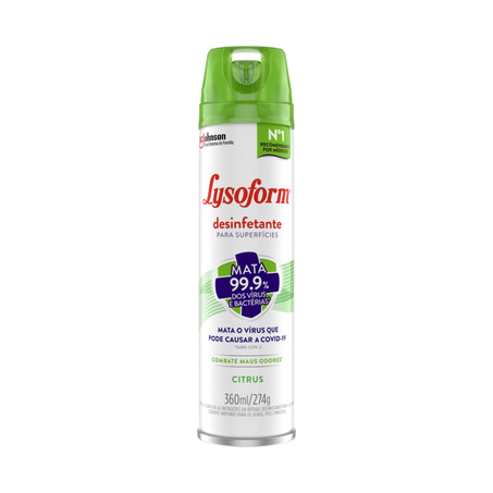 Desinfetante Superfícies Spray Citrus Lysoform 360Ml