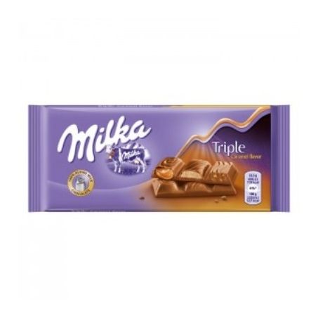 Chocolate triple caramel milka 90g