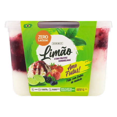 Sorvete sorb amo limao frutas 1.5l