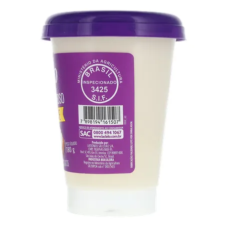 Requeijão Cremoso Lac Lelo Zero Lactose Copo 200G 360-11