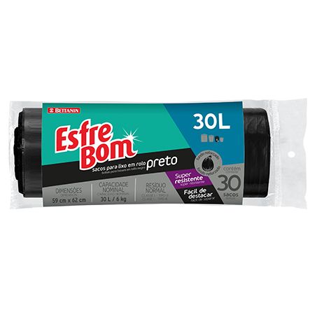 SACO DE LIXO ESFREBOM 30L C/30UN (069949)