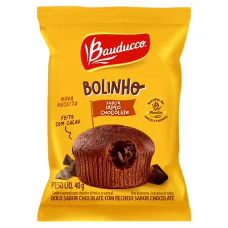 Bolinho Bauducco Recheio Duplo Chocolate 40G