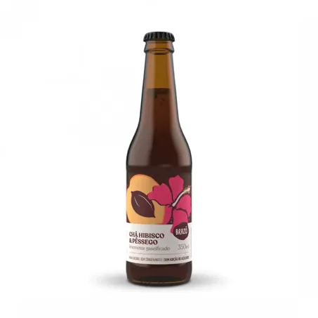 Chá hibisco & pessego brazô 350ml