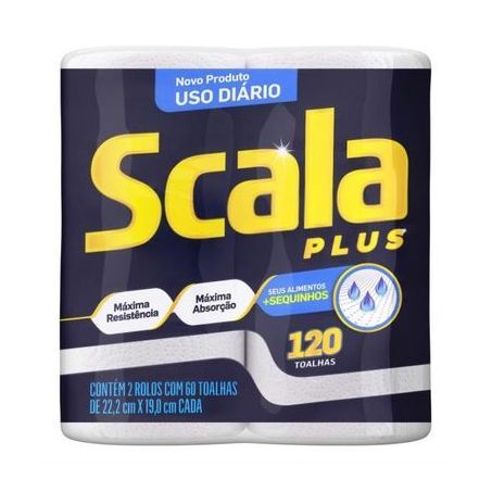 PAPEL TOALHA SCALA PLUS  2 ROLOS