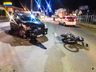 Colisão entre carro e moto deixa homem ferido na Willy Barth