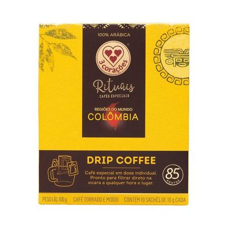 Drip coffee 3 coracoes 10g colombia