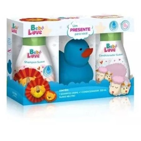 Kit Bebe Love Shampoo 240ml Condicionador Azul 220ml 
 