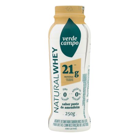 IOGURTE DESNATADO PASTA DE AMENDOIM ZERO LACTOSE VERDE CAMPO NATURAL WHEY