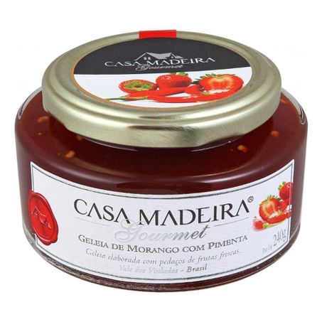 GELEIA MORANGO COM PIMENTA CASA MADEIRA GOURMET